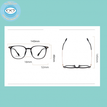 Gọng nhựa càng kính titanium mã 8138